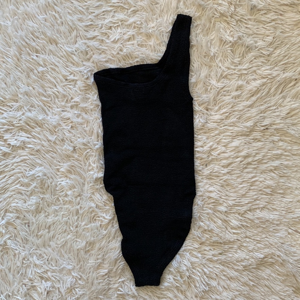 NWT Hunza G nancy one shoulder one piece in black - Picture 5 of 7